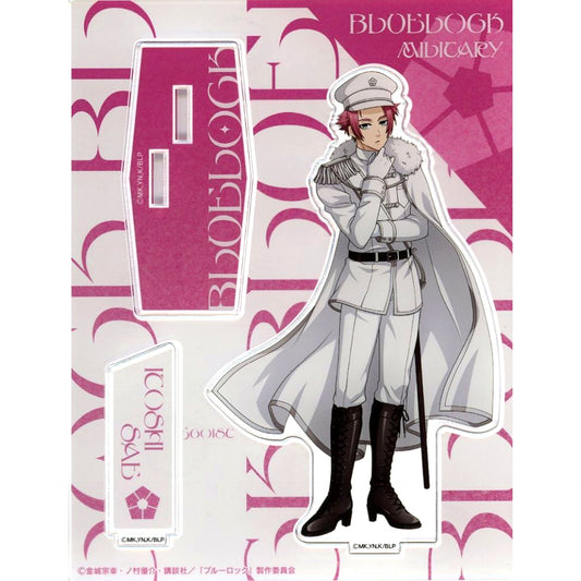 Sae Itoshi Blue military Ver. Big Acrylic Stand Blue Lock x STELLAMAP CAFE Blue military & MILITARY POP UP SHOP in Bic Camera Animega x Sofmap Fair [USED]