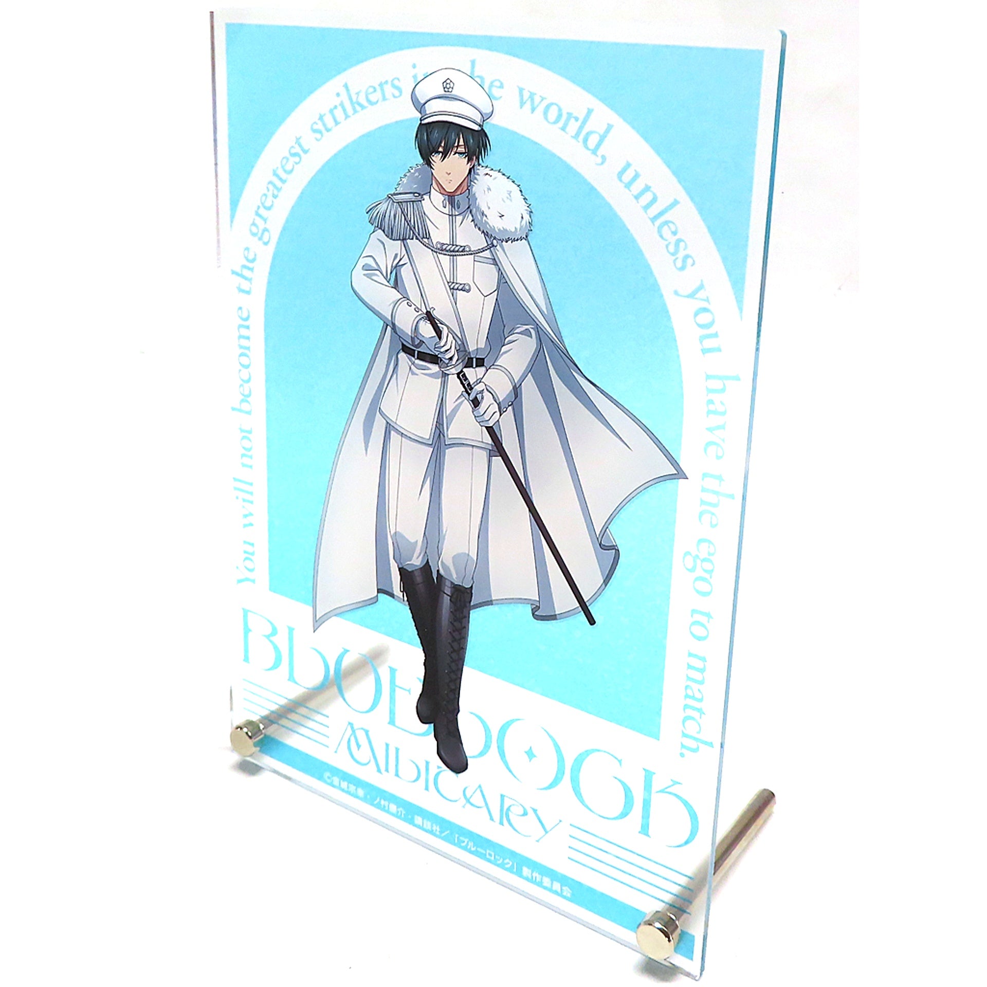 Rin Itoshi Acrylic Art Board Blue Military Ver. Blue Lock STELLAMAP CAFE Blue Military MILITARY POP UP SHOP in Bic Camera Animega Sofmap Fair [USED]