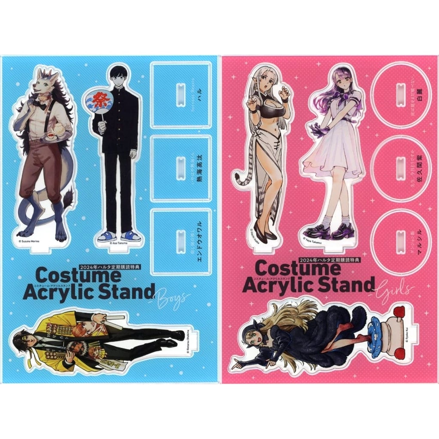 Marcille & Others 6 Types Set Costume Acrylic Stand Bonus for 2024 Haruta Magazine Subscription Acrylic Stands [USED]