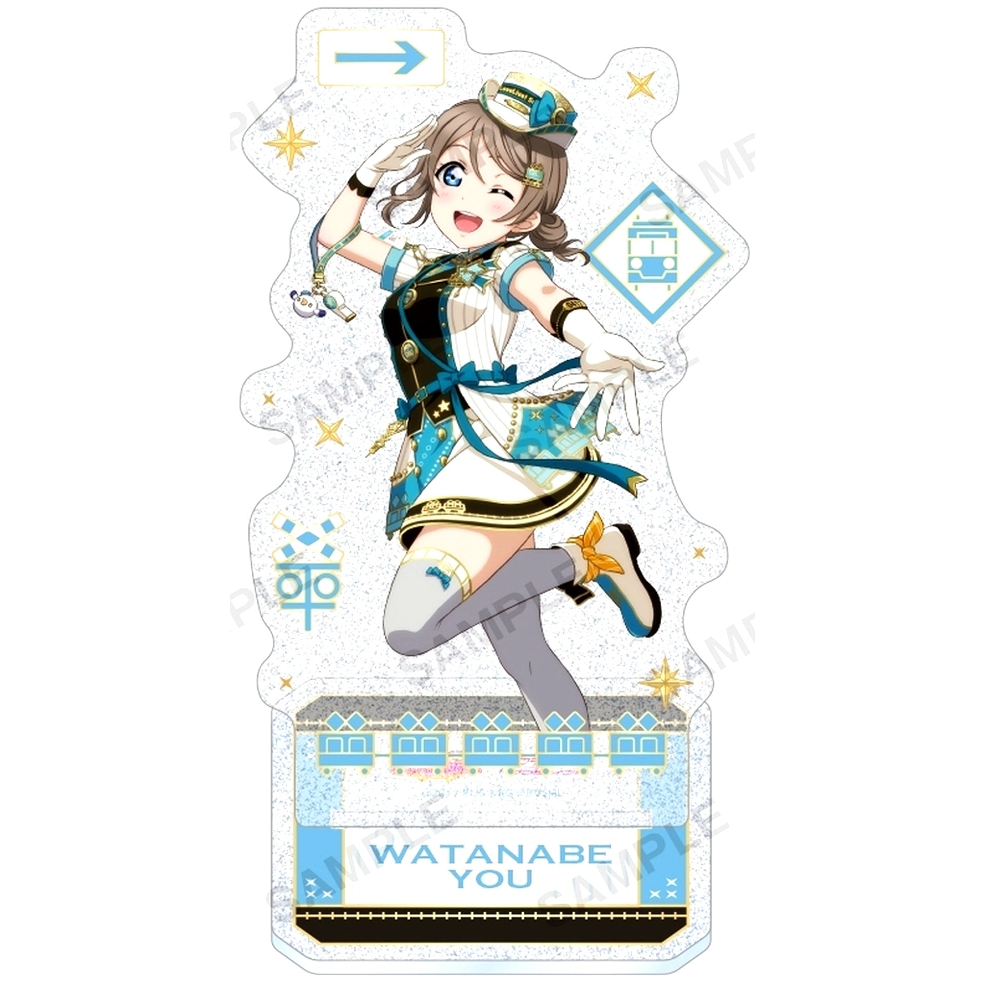 You Watanabe Love Live! School Idol Festival Aqours Kirarin Acrylic Stand Train Ver. [USED]