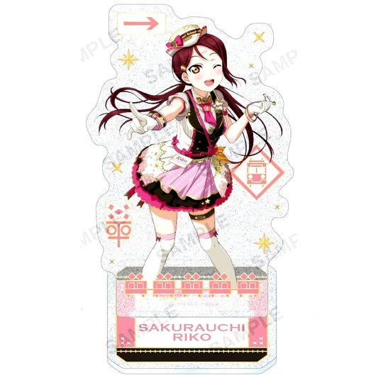 Riko Sakurauchi Train Ver. Aqours Kirarin Acrylic Stand Love Live! School Idol Festival [USED]