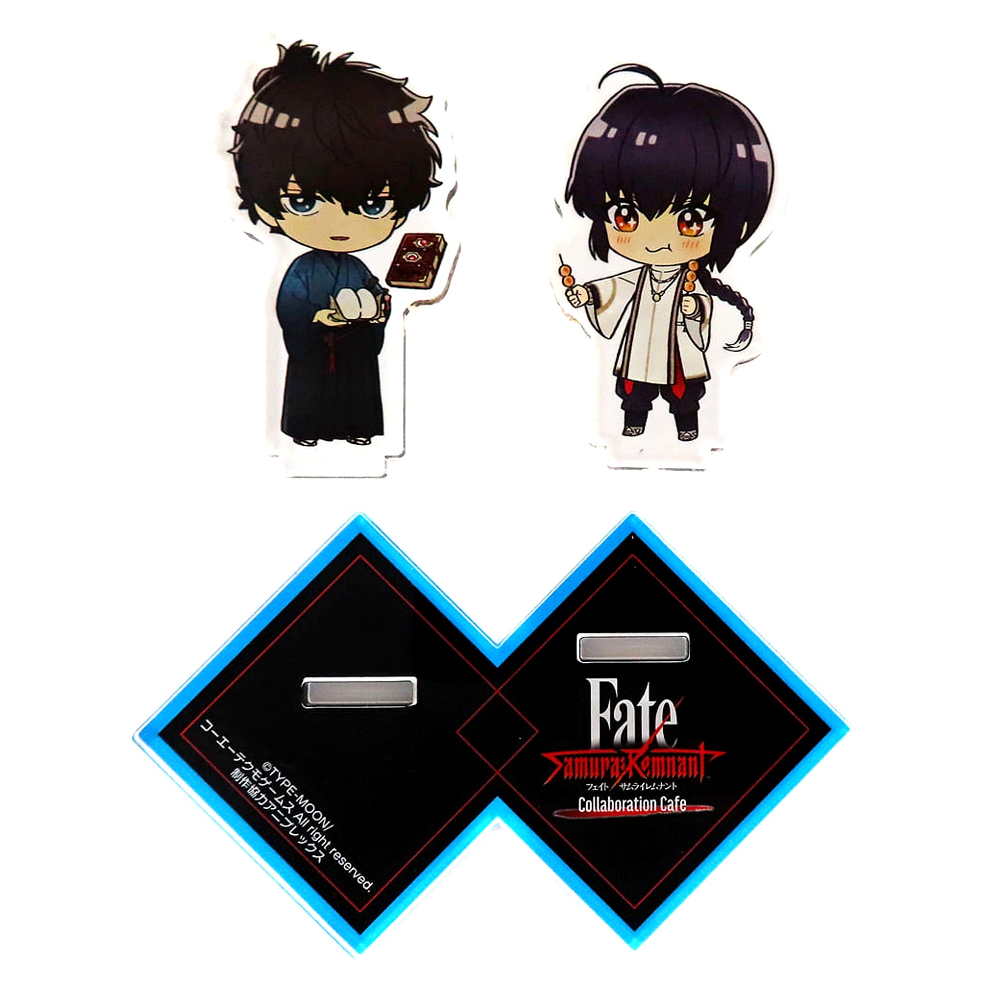 Miyamoto Iori and Saber Fate/Samurai Remnant Collaboration Cafe in motto cafe Acrylic Stand Set [USED]