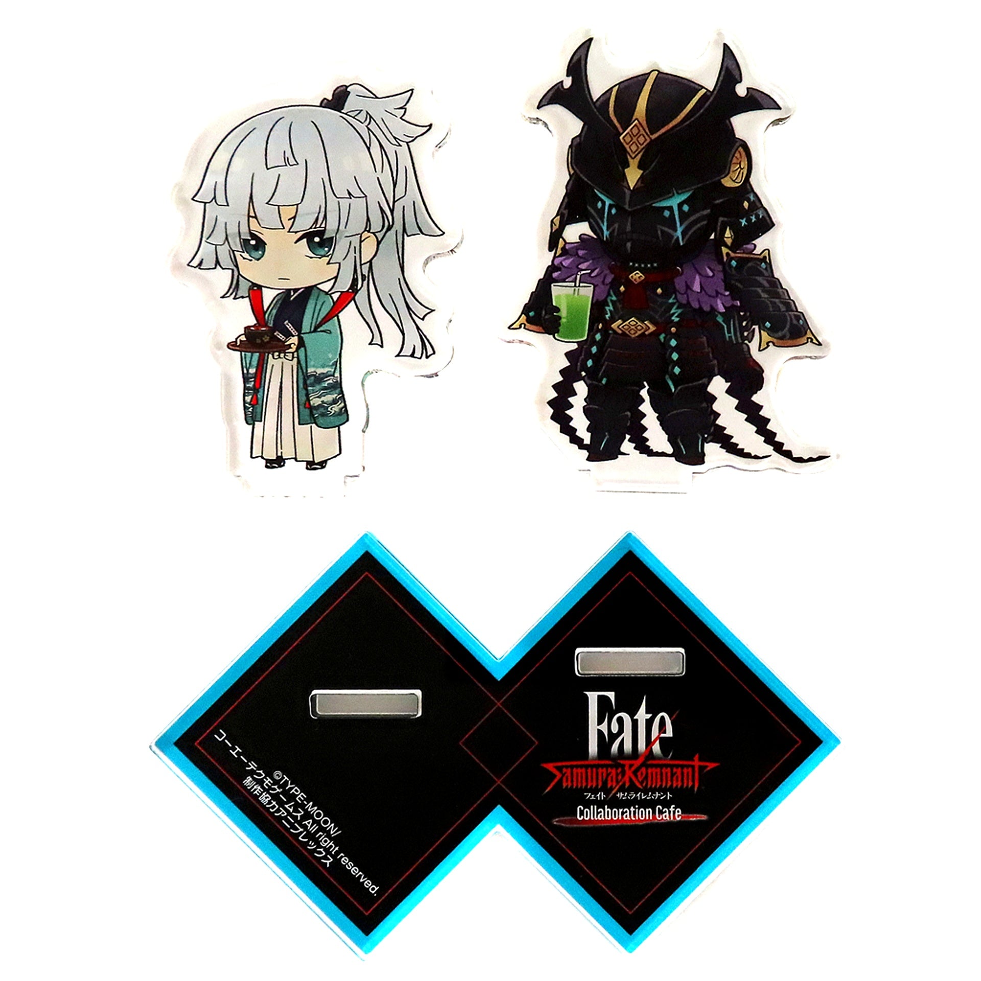 Shousetsu Yui & Rider Fate/Samurai Remnant Acrylic Stand Set Collaboration Cafe in motto cafe [USED]