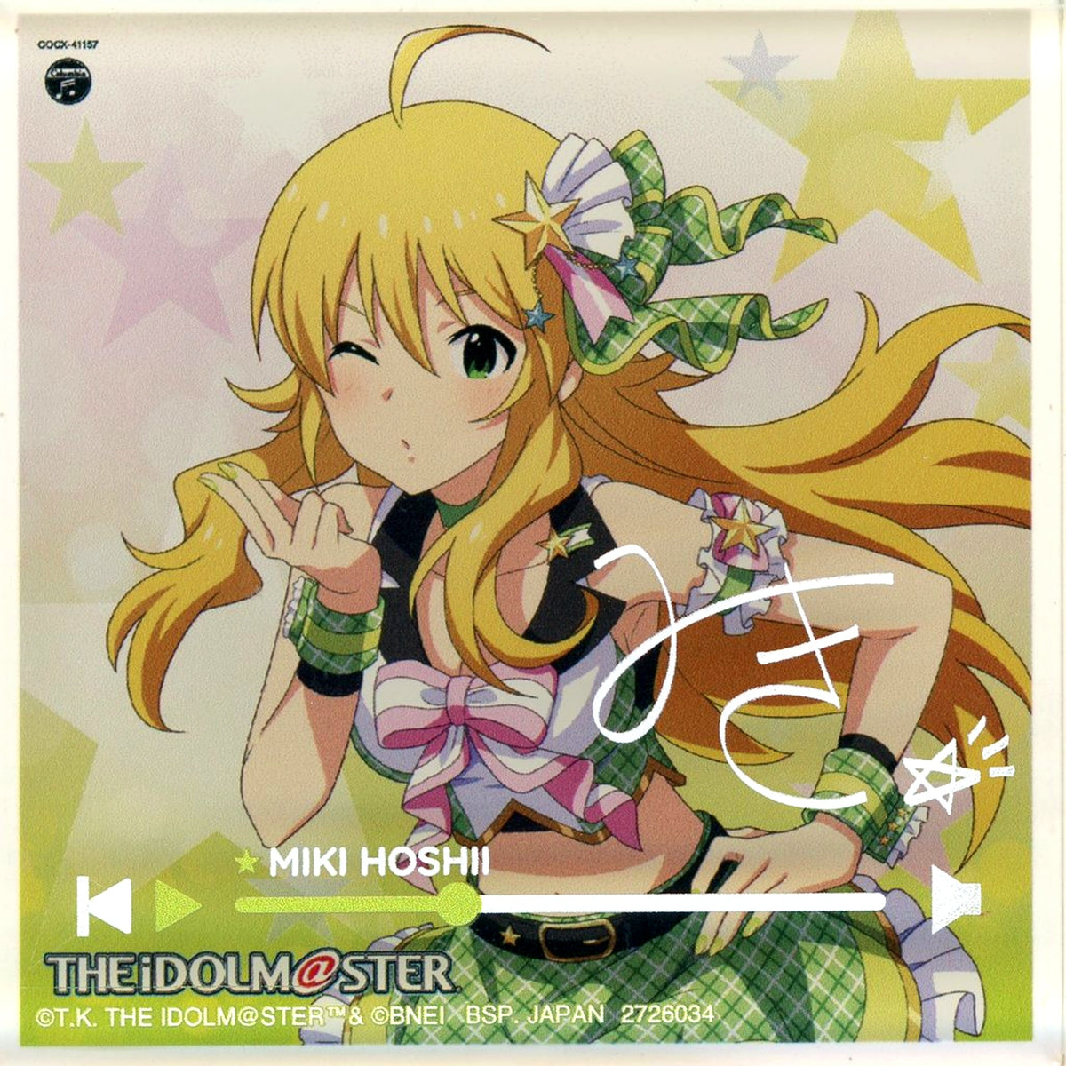 Miki Hoshii THE IDOLM@STER Master Artist 4 Series Acrylic Block Namco Limited [USED]