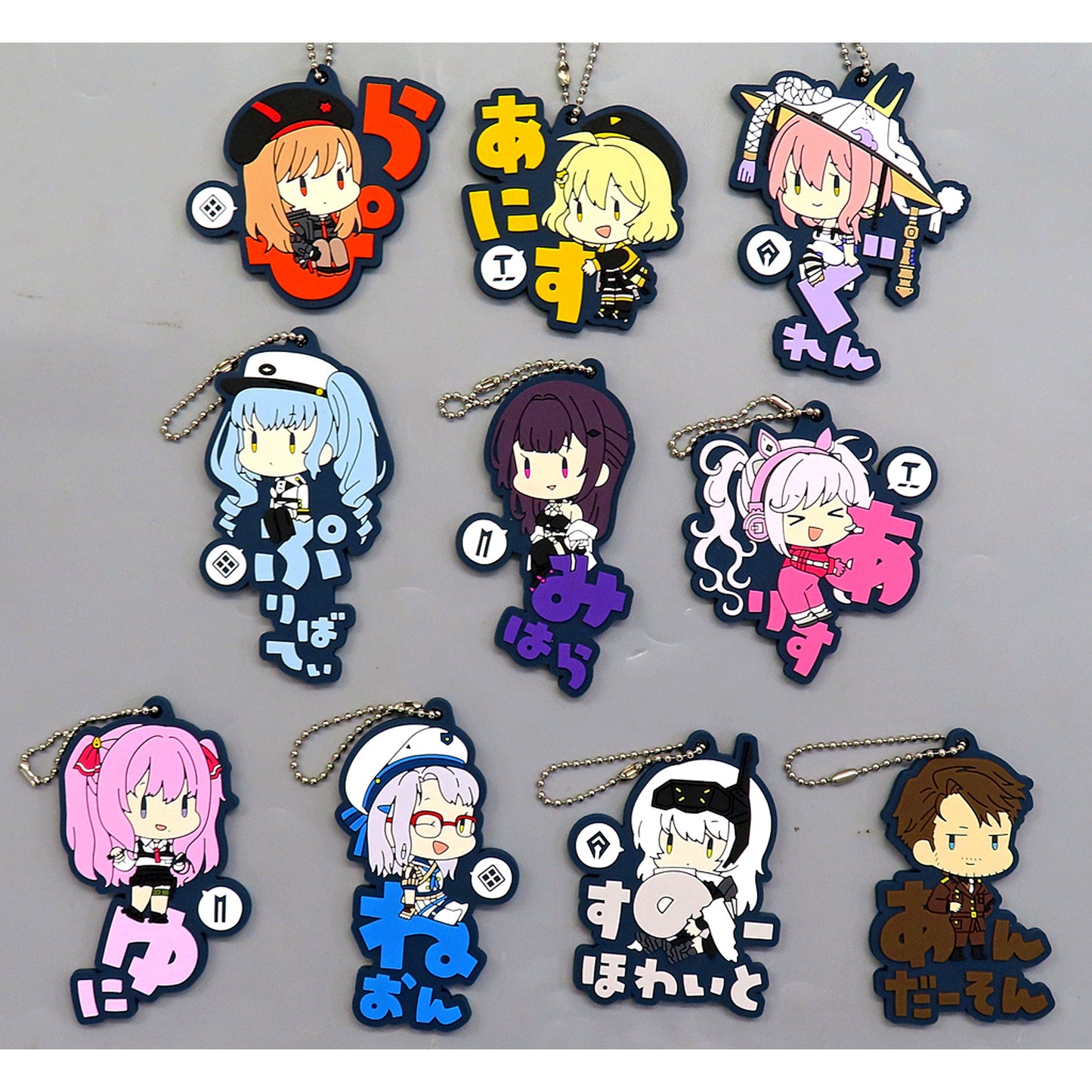 Set of 10 Goddess of Victory: NIKKE Onamae Pitanko Rubber Mascot Vol.1 [USED]
