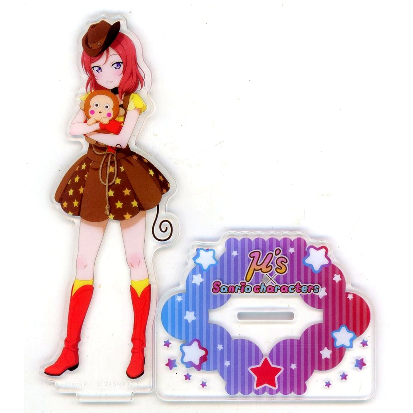 Maki Nishikino & Osaru no Monkichi Acrylic Stand LoveLive! Series PremiumShop Mu's x Sanrio Characters [USED]