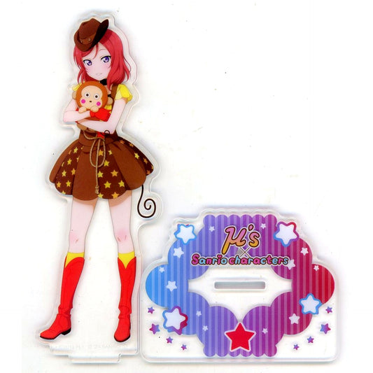 Maki Nishikino & Osaru no Monkichi Acrylic Stand LoveLive! Series PremiumShop Mu's x Sanrio Characters [USED]