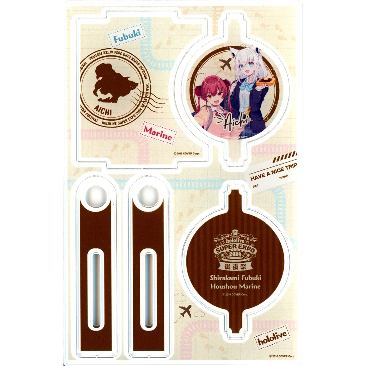Shirakami Fubuki & Houshou Marine Virtual YouTuber Hololive SUPER EXPO 2024 After Party Rotating Acrylic Stand [USED]