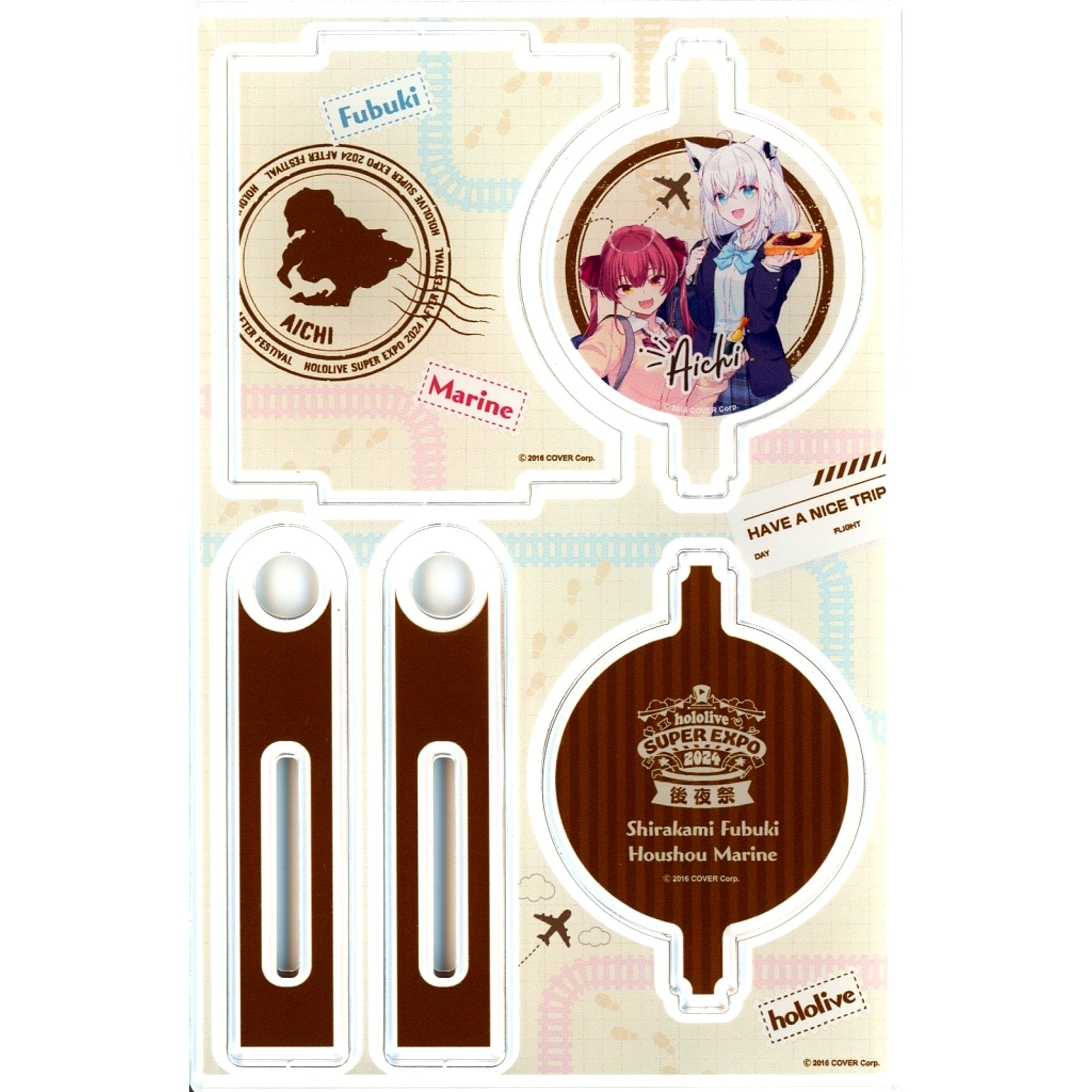 Shirakami Fubuki & Houshou Marine Virtual YouTuber Hololive SUPER EXPO 2024 After Party Rotating Acrylic Stand [USED]