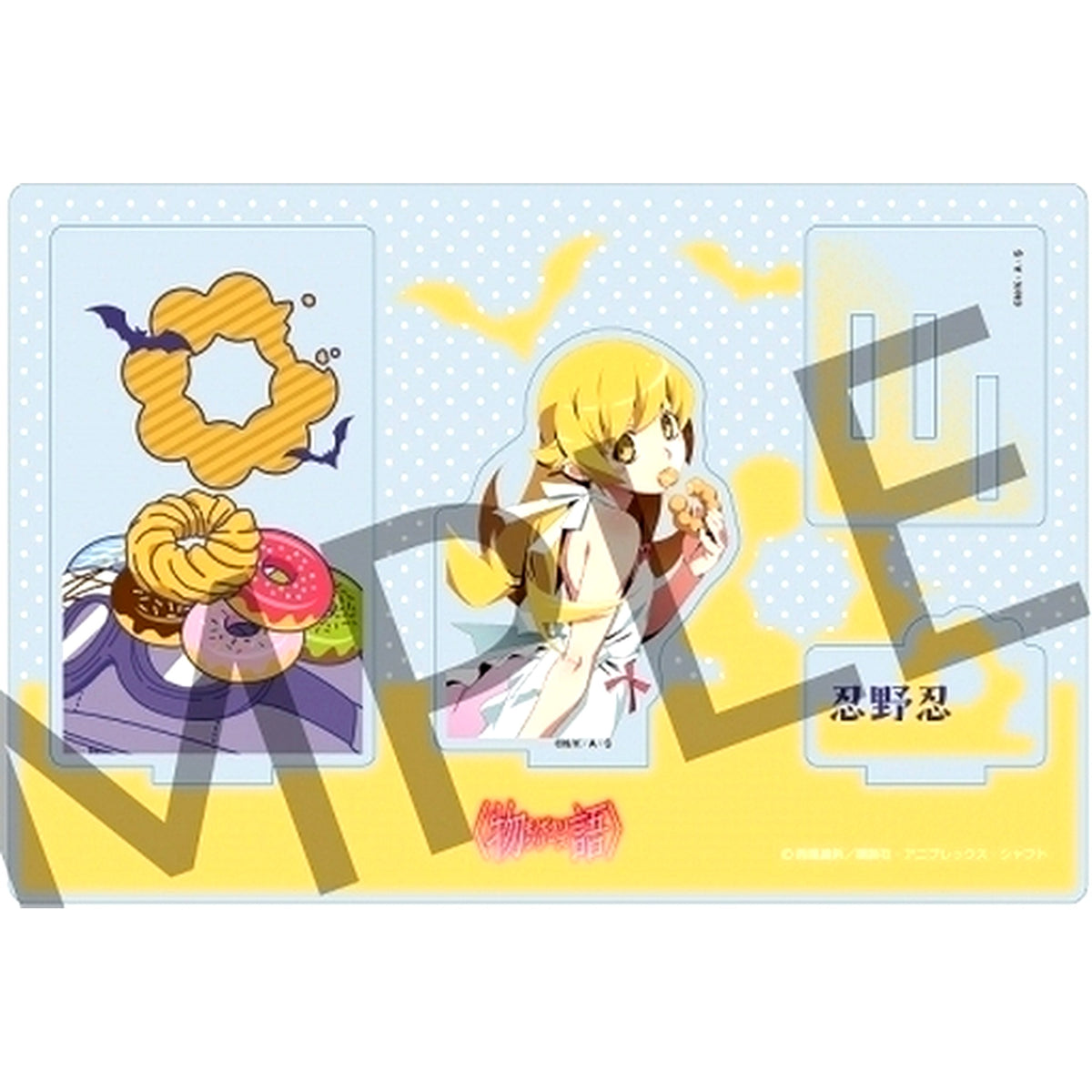 Shinobu Oshino Charaditional Toy Flower Card Pattern Acrylic Stand Monogatari Series [USED]
