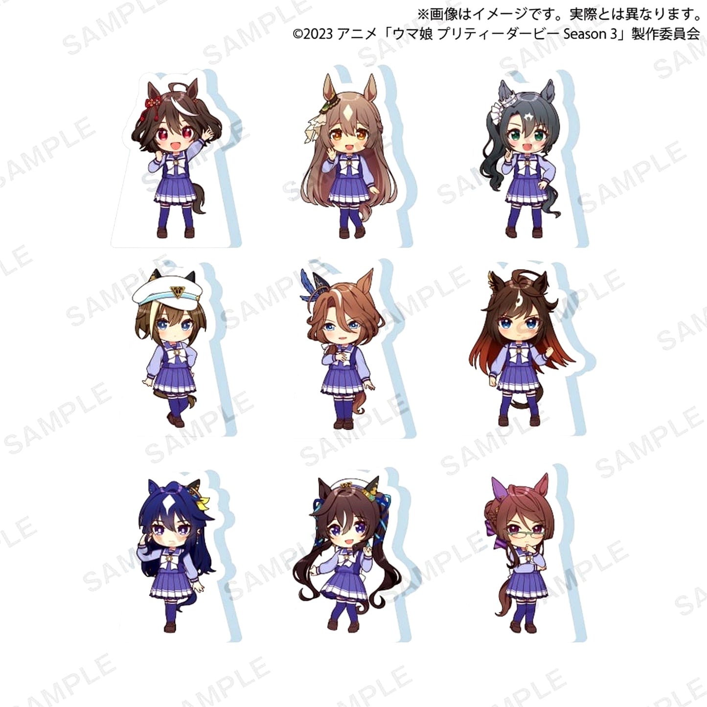 Umamusume Pretty Derby Season 3 Thick Acrylic Stand Complete Set of 9 [USED]