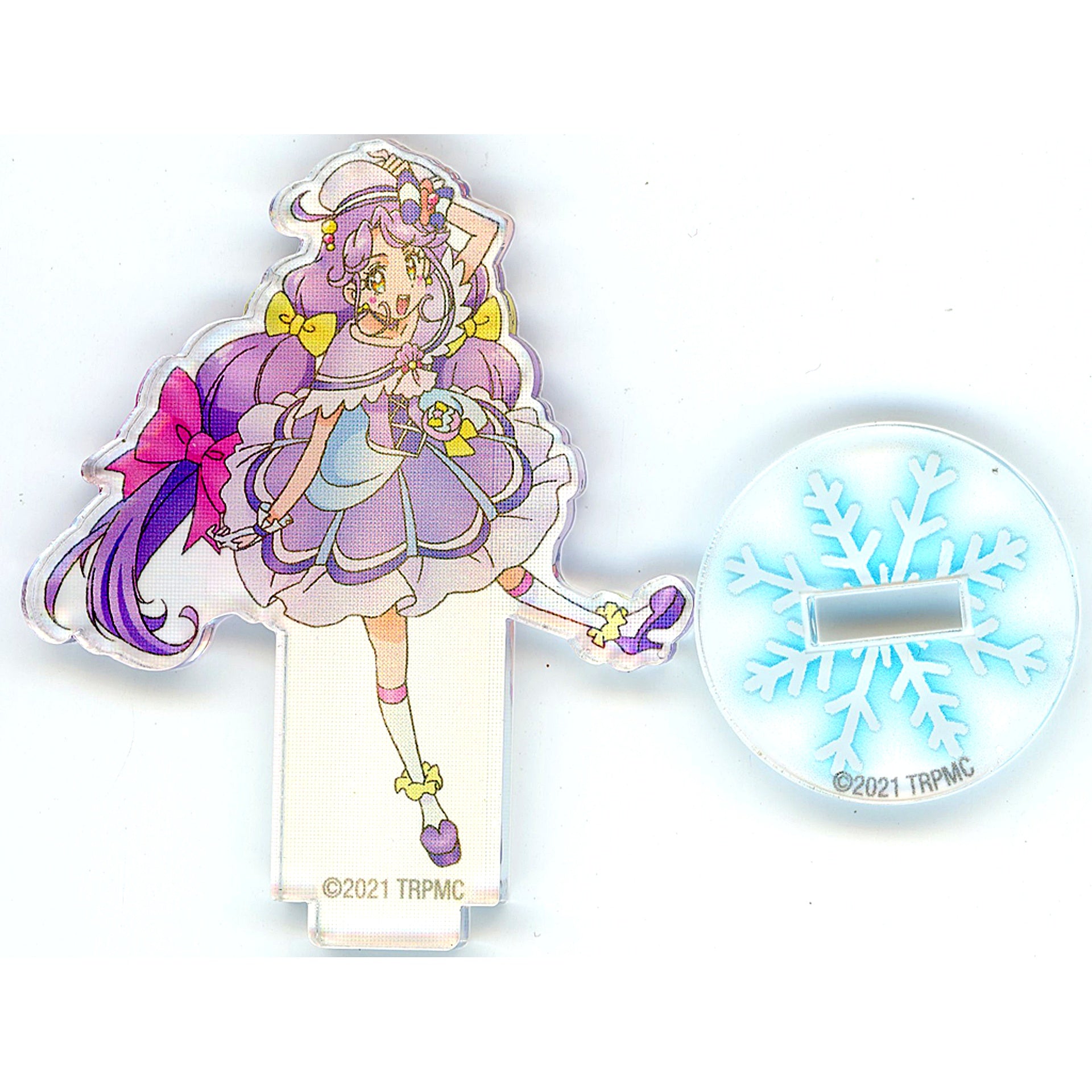 Cure Coral Tropical-Rouge! Precure The Movie: Snow Princess and the Miraculous Ring Trading Glitter Mini Acrylic Stand Collection Theater Goods [USED]