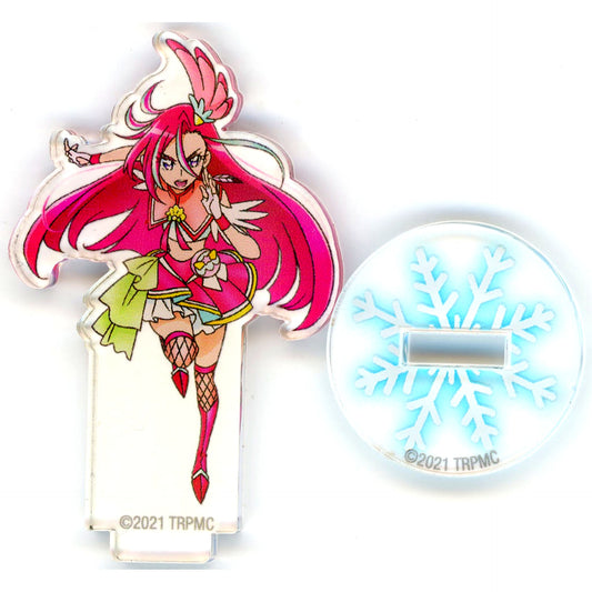Cure Flamingo Tropical-Rouge! Precure Movie Snow Princess and Miracle Ring Trading Sparkle Mini Acrylic Stand Collection Theater Goods [USED]