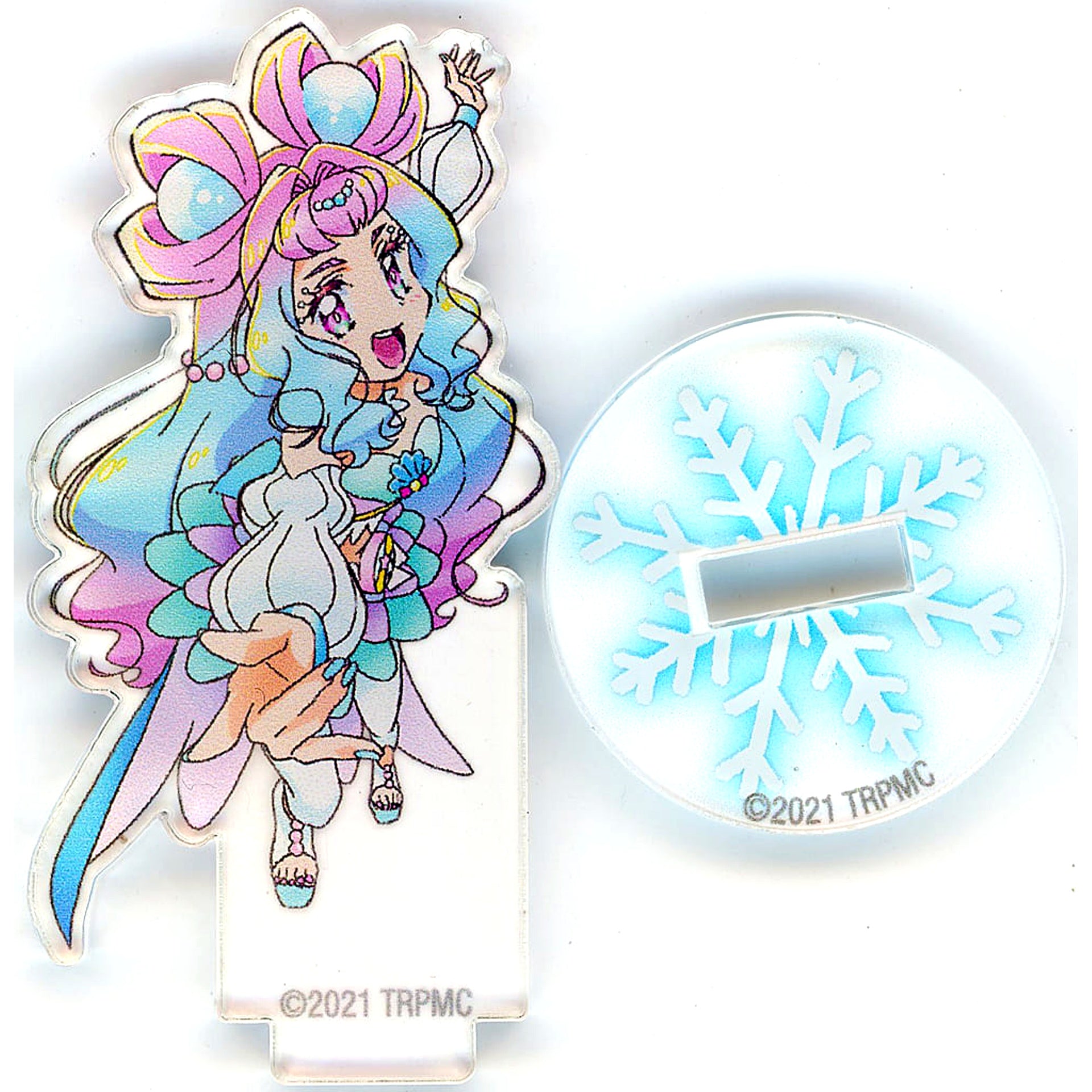 Cure La Mer Tropical-Rouge! Precure Movie Snow Princess and Miracle Ring Trading Sparkle Mini Acrylic Stand Collection Theater Goods [USED]