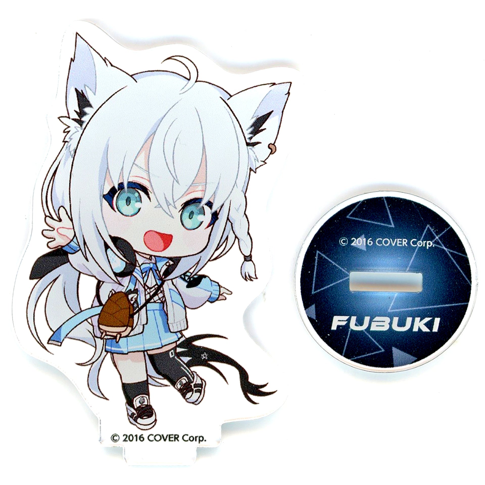 Shirakami Fubuki Virtual YouTuber Hololive GAMERS fes. Cho Cho Cho Cho Gamers Random Kuji with Prizes Chibi Character Acrylic Stand [USED]