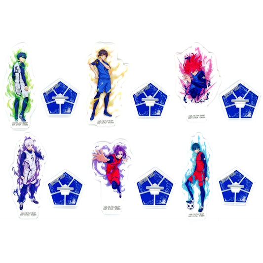 Set of 6 Acrylic Stand Ichiban Kuji Blue Lock Wield Your Weapon Striker Prize I [USED]