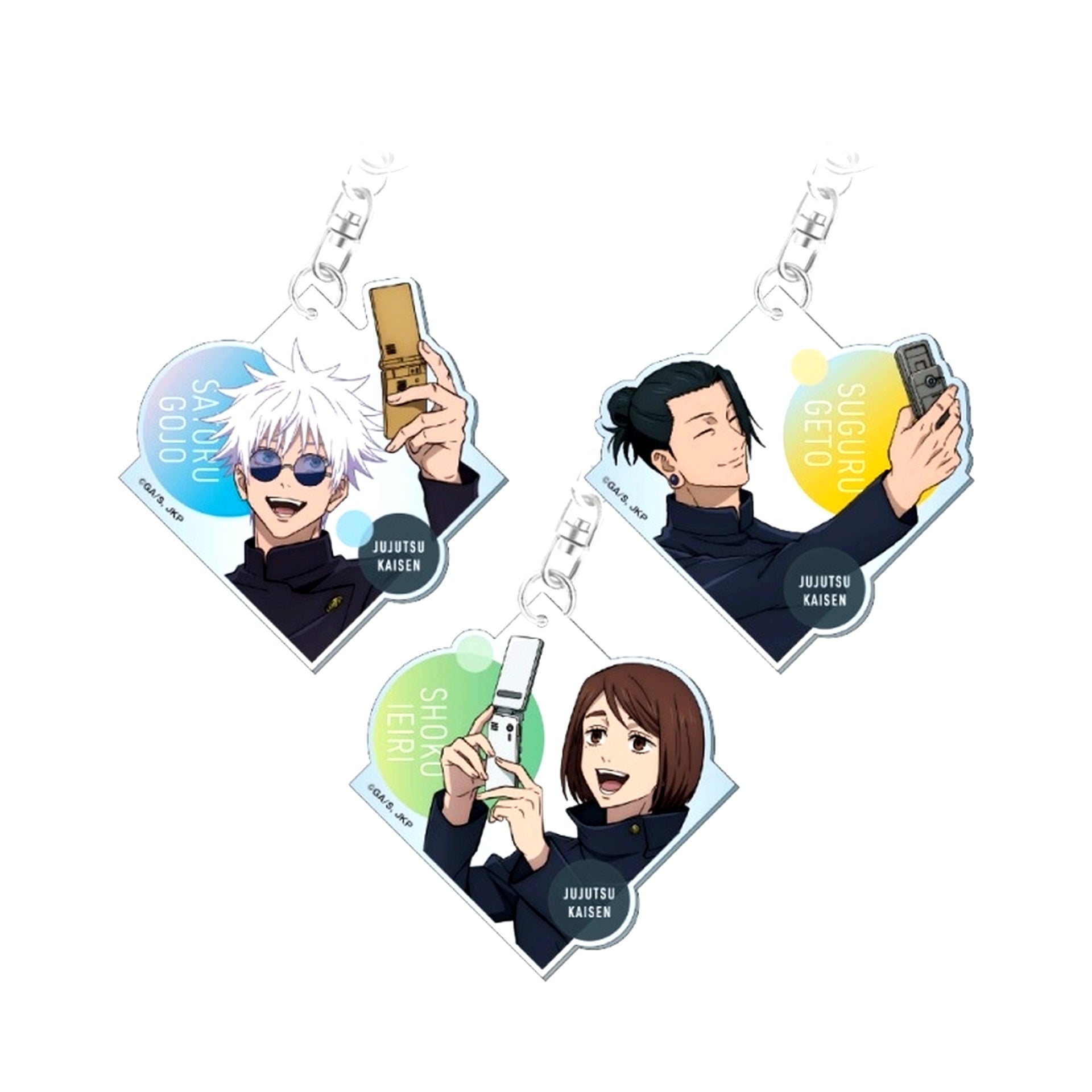 Set of 3 Jujutsu Kaisen Season 2 Hidden Inventory Juju HONPO Trading Acrylic Keychain [USED]
