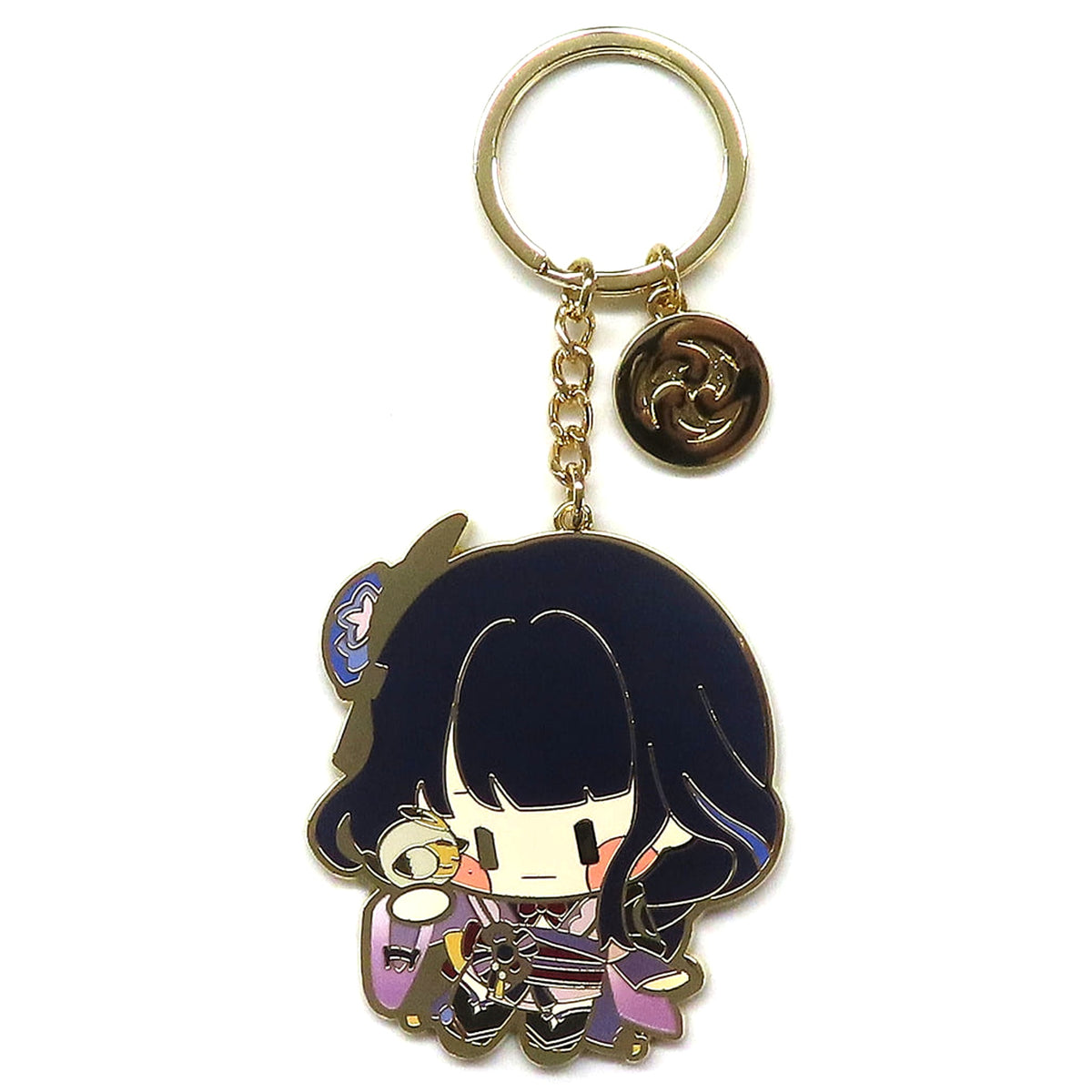 Genshin Raiden Shogun Chibi Character Series Metal Keychain Keychains [USED]