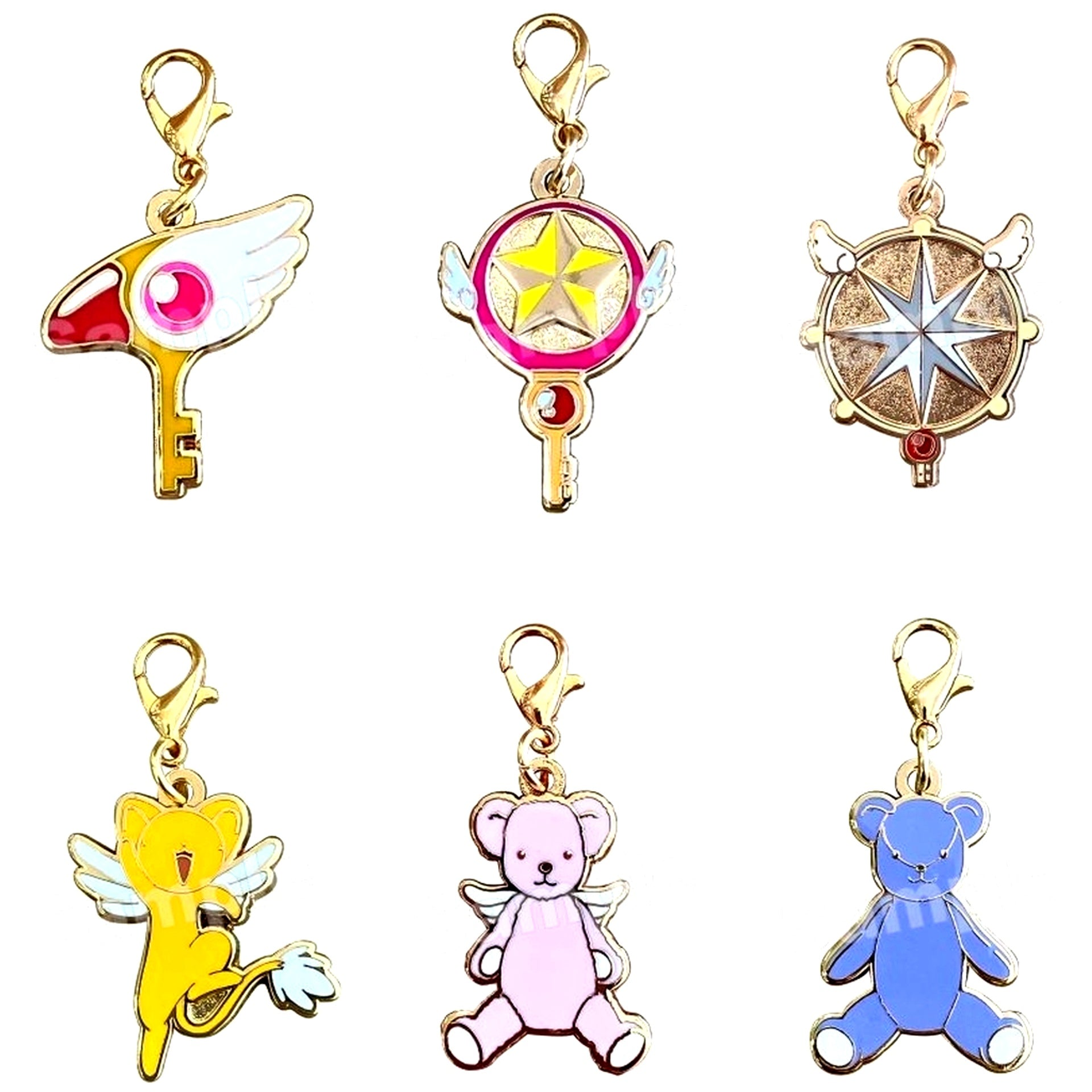 Set of 6 Cardcaptor Sakura Trading Mini Charm Collection [USED]