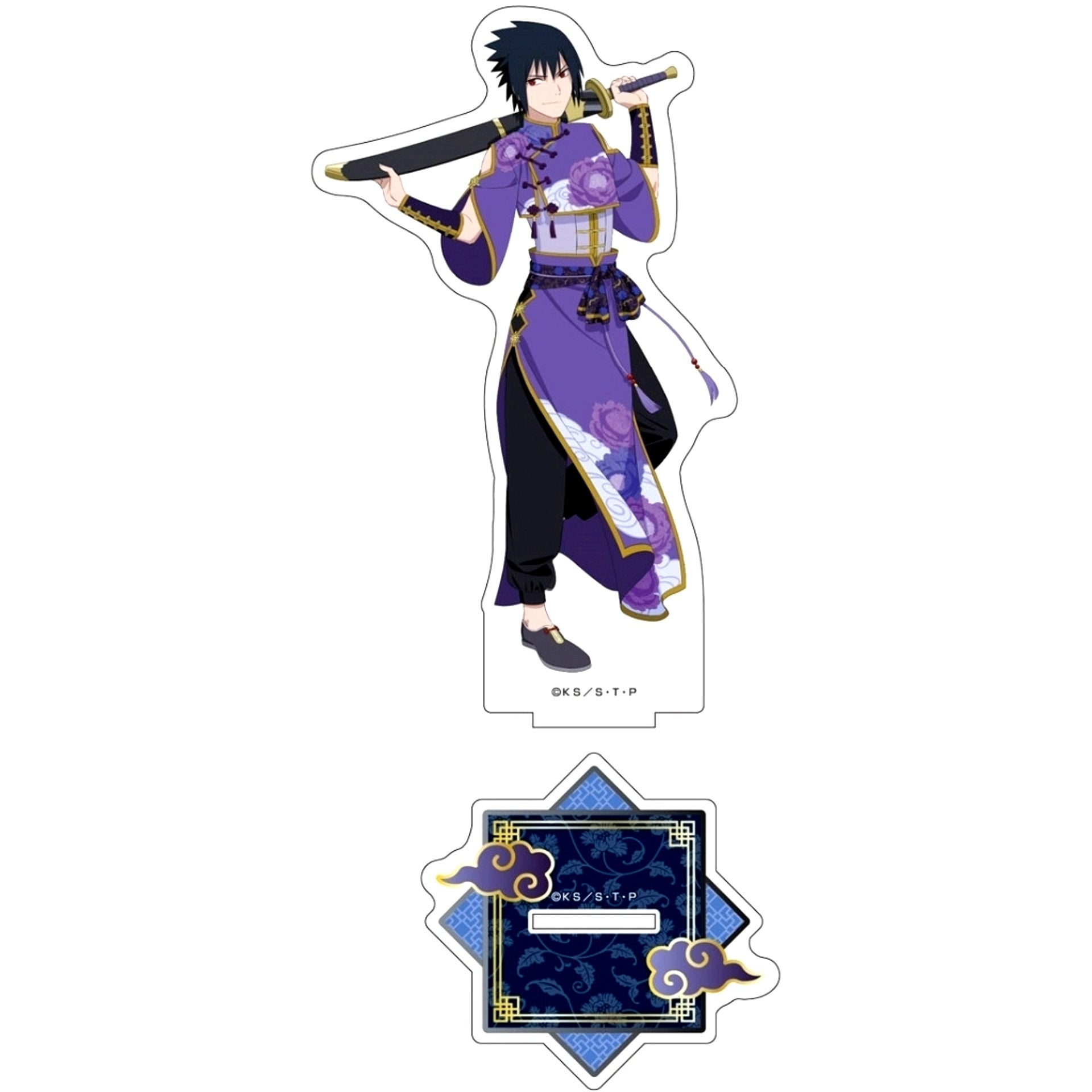 Sasuke Uchiha 2 Original Outfit Ver. Illustration BIG Acrylic Stand Naruto Shippuden [USED]