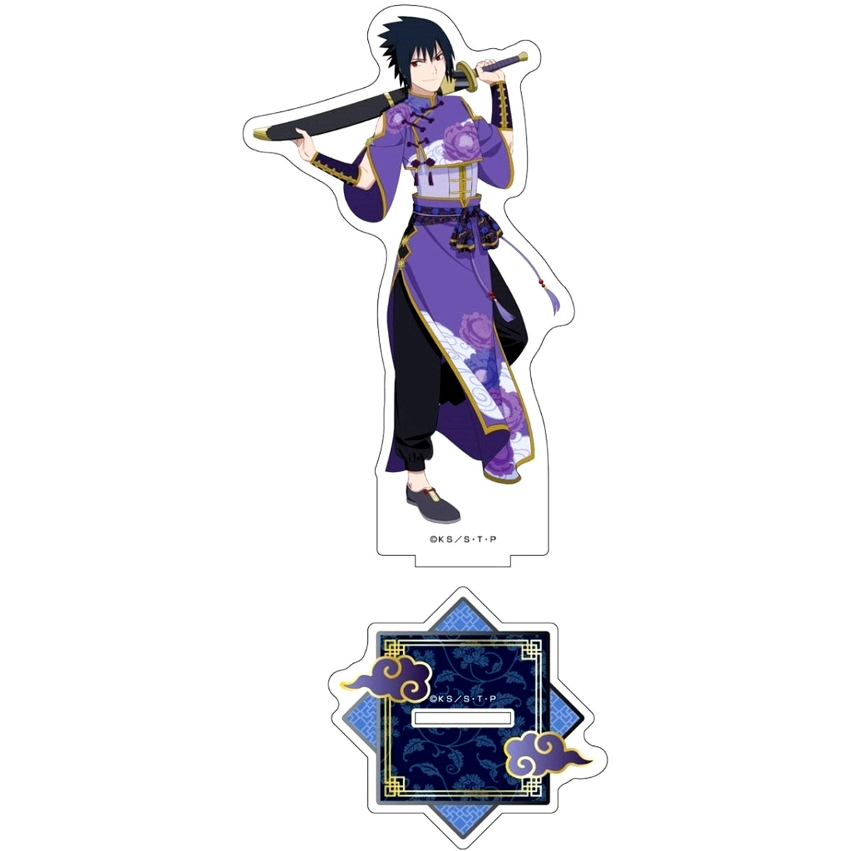 Sasuke Uchiha 2 Original Outfit Ver. Illustration BIG Acrylic Stand Naruto Shippuden [USED]