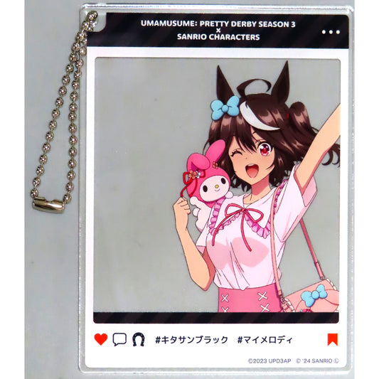 Kitasan Black x My Melody Uma Musume Pretty Derby Season 3 Sanrio Characters Odekake Acrylic Keychain PremiumShop [USED]