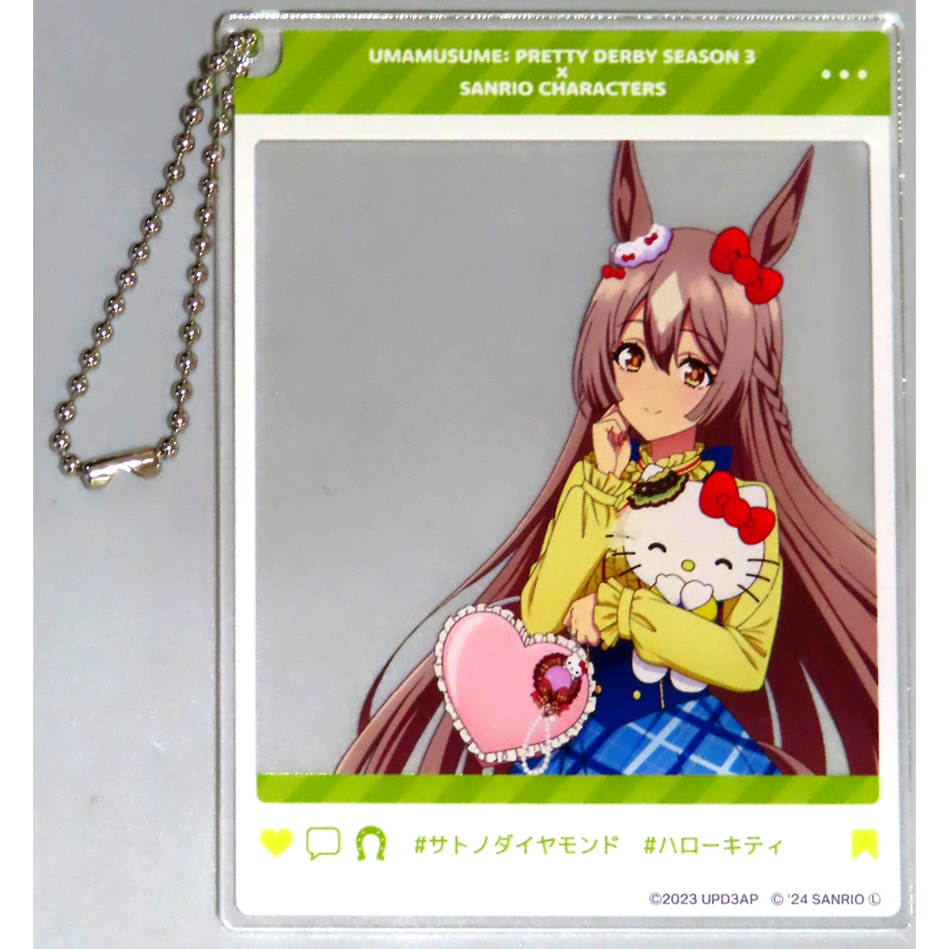 Satono Diamond x Hello Kitty Umamusume Pretty Derby Season 3 x Sanrio Characters PremiumShop Odekake Acrylic Keychain [USED]