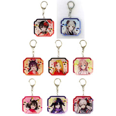 Blue Archive Tsubaki Kasuga & Others All 8 Types Set Trading Acrylic Keychains Urara Kyoto Spring Trip! Exclusive Keychains [USED]
