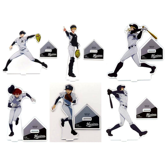Set of 6 Oblivion Battery x Chiba Lotte Marines Trading Acrylic Stand [USED]