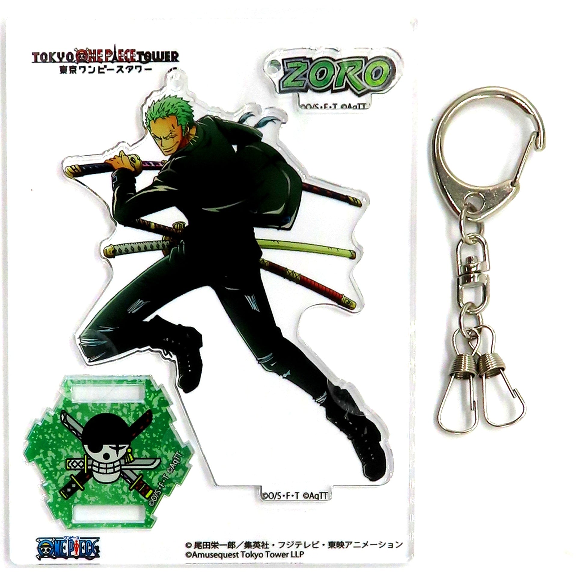 Roronoa Zoro Acrylic Stand Charm Battle Tokyo One Piece Tower Mugiwara Store Tongari Store [USED]