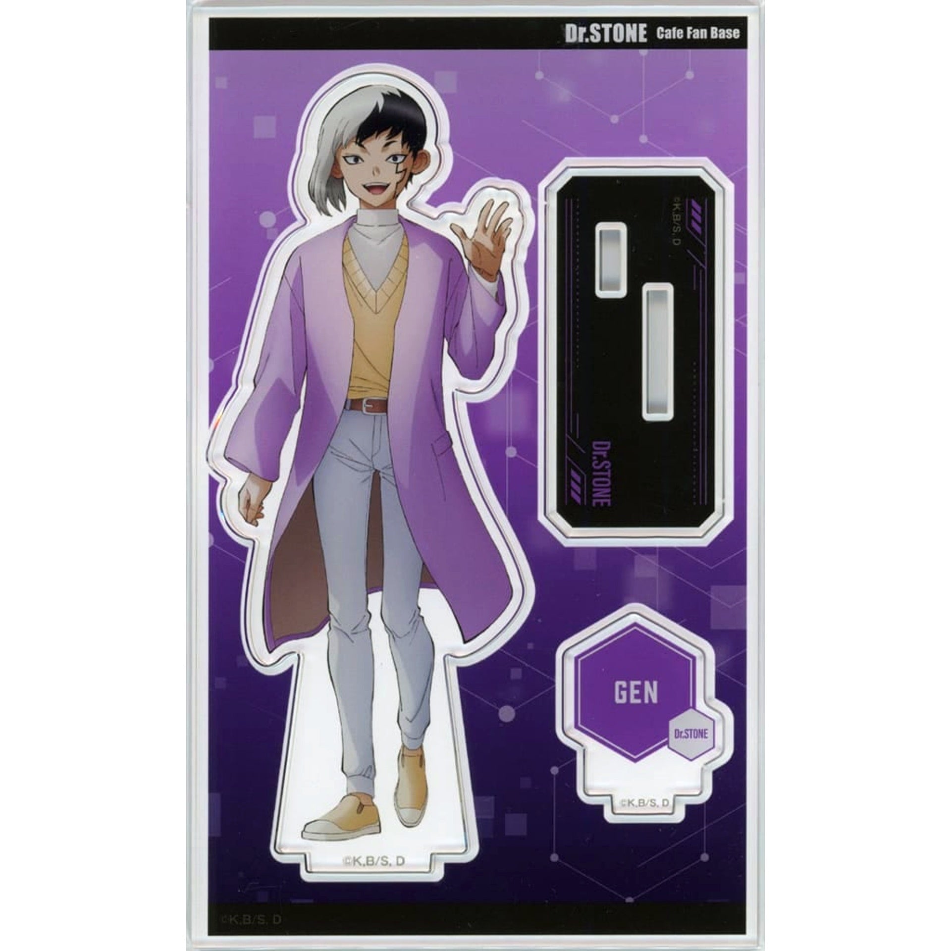 Gen Asagiri Dr.STONE Full Body Acrylic Stand Dr.STONE Cafe in Cafe Fan Base [USED]