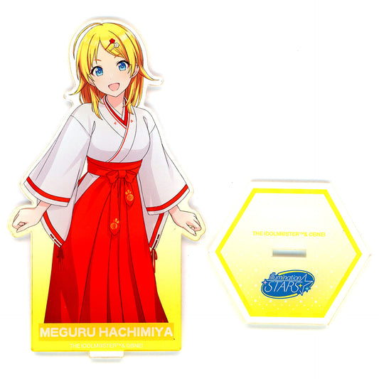 Meguru Hachimiya Haru Matsuriko The Idolmaster Shiny Colors Acrylic Stand 6th Anniversary 60's Retro Fair [USED]