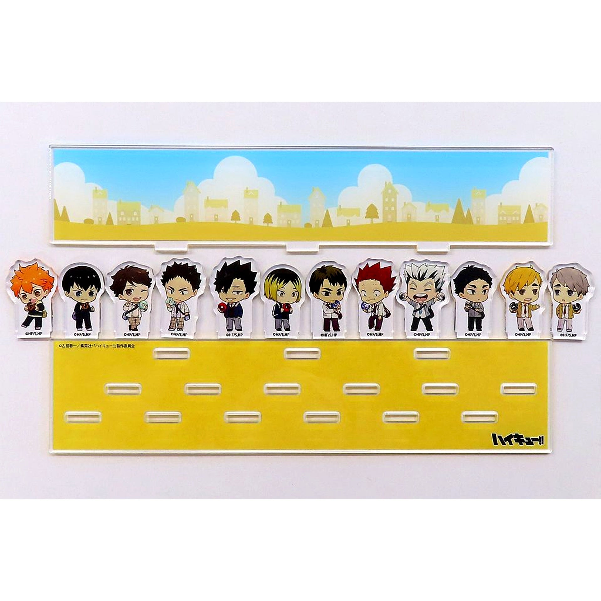 Group Acrylic Diorama Stand - Set of 12 Haikyu!! x Jack In The Donuts [USED]