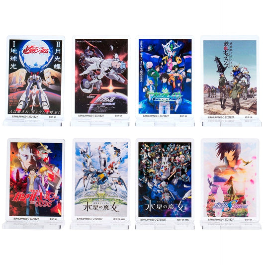 Set of 8 Gundam Poster Acrylic Stand 03 [USED]
