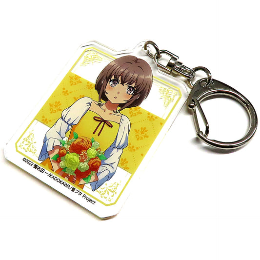 Kaede Azusagawa Bouquet ver Rascal Does Not Dream of a Knapsack Kid TSUTAYA POP UP SHOP Acrylic Keychain Blind [USED]