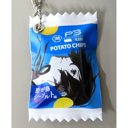 Persona 3 Reload X Koikeya Protagonist Black and White Original Charm Bonus Enclosed with Potato Chips Memory Island Sea Salt Flavor Charm [USED]
