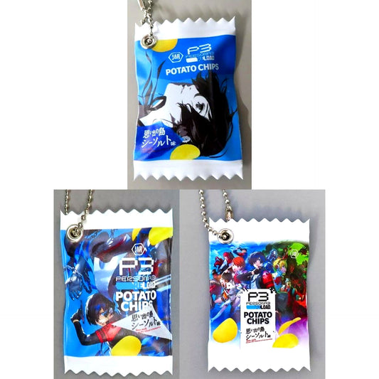 Set of 3 Original Charm Persona 3 Reload Koikeya Potato Chips Island of Memories Sea Salt Flavor Included Bonus [USED]