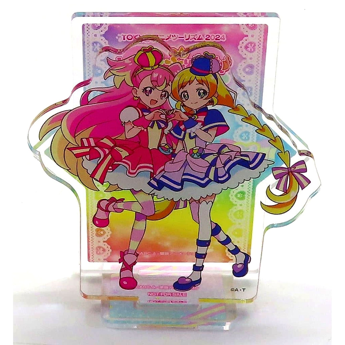 Cure Wonderful and Cure Friendy Wonderful Precure TOKYO Anime Tourism 2024 Acrylic Stand Digital Stamp Rally Prize A [USED]