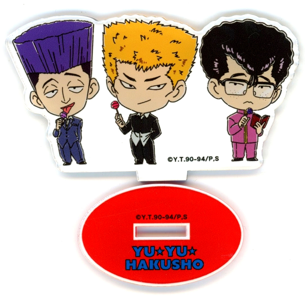 Mitsunari Yanagisawa & Asato Kido & Yu Kaito Yu Yu Hakusho #Oshitoame Vol. 2 Mini Character Acrylic Stand at FavoteriA [USED]