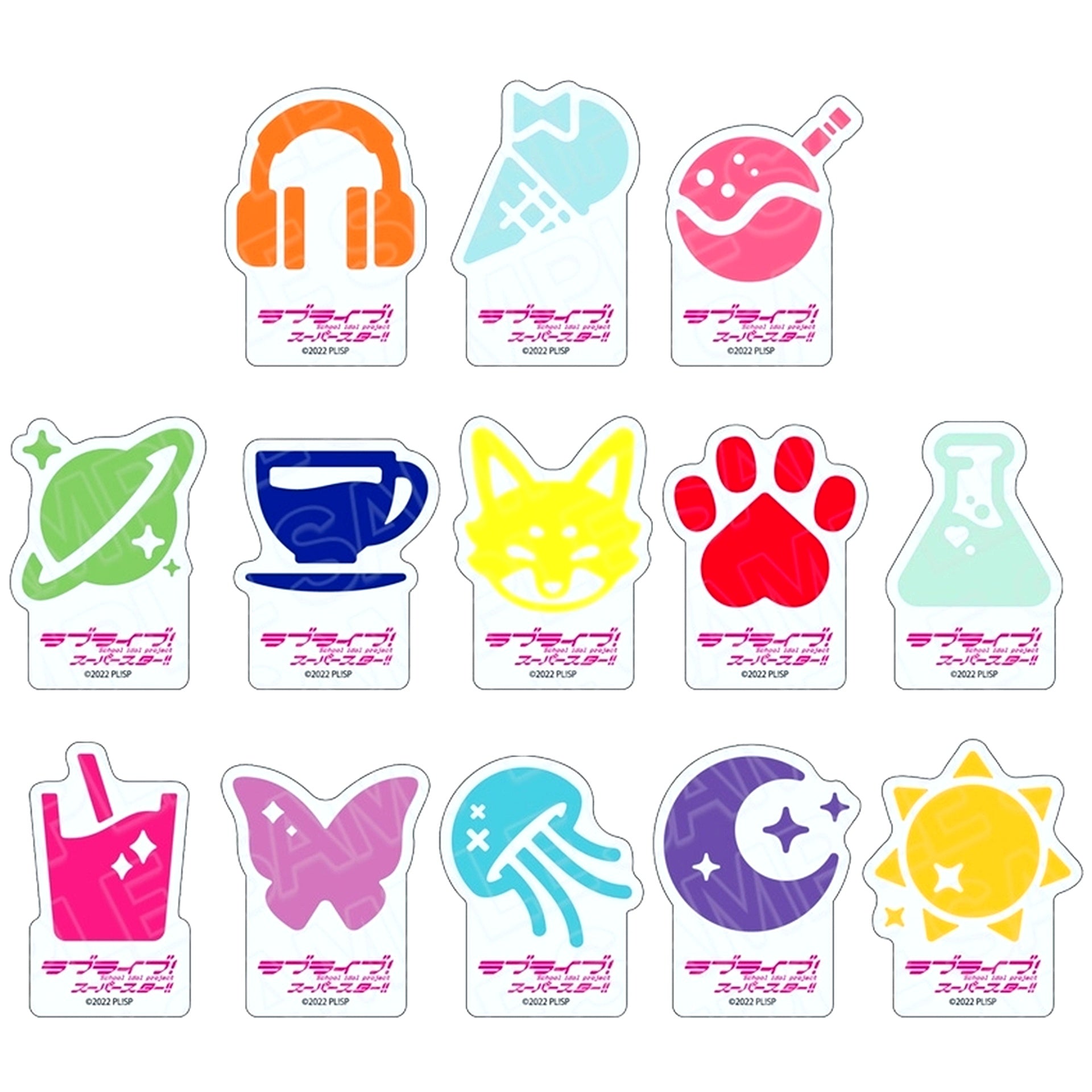 Set of 13 Love Live! Superstar!! Acrylic Block Icon Ver. [USED]