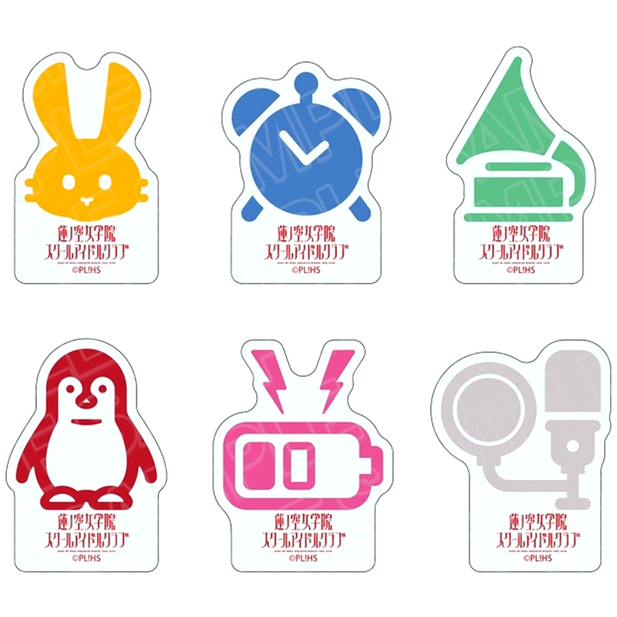 Set of 6 Love Live! Hasunosora Girls' High School Idol Club Acrylic Block Icon Ver. [USED]