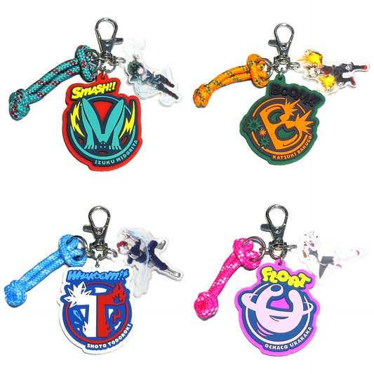 My Hero Academia Keychain Set Universal Studios Japan 2024 Limited Set of 4 Keychains [USED]