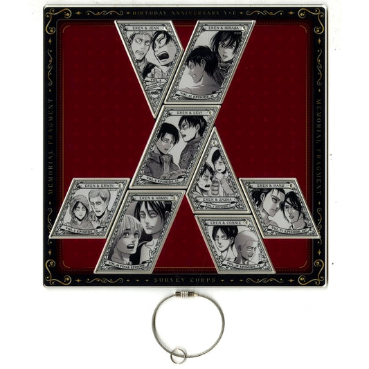Eren Yeager Type RED Attack on Titan MEMORIAL FRAGMENT Eren Birthday 2022 Deluxe Complete Box Trading Acrylic Keychain [USED]