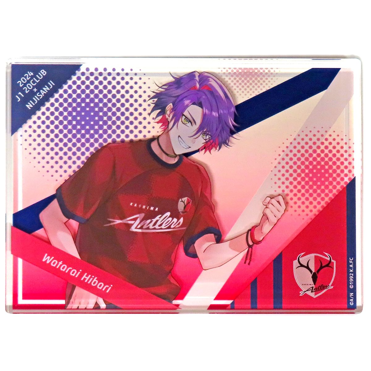 Watarai Hibari Kashima Antlers Acrylic Block Rakuten Collection 2024 J1 20 Clubs x Virtual YouTuber Nijisanji Pattern A Prize A-5 [USED]