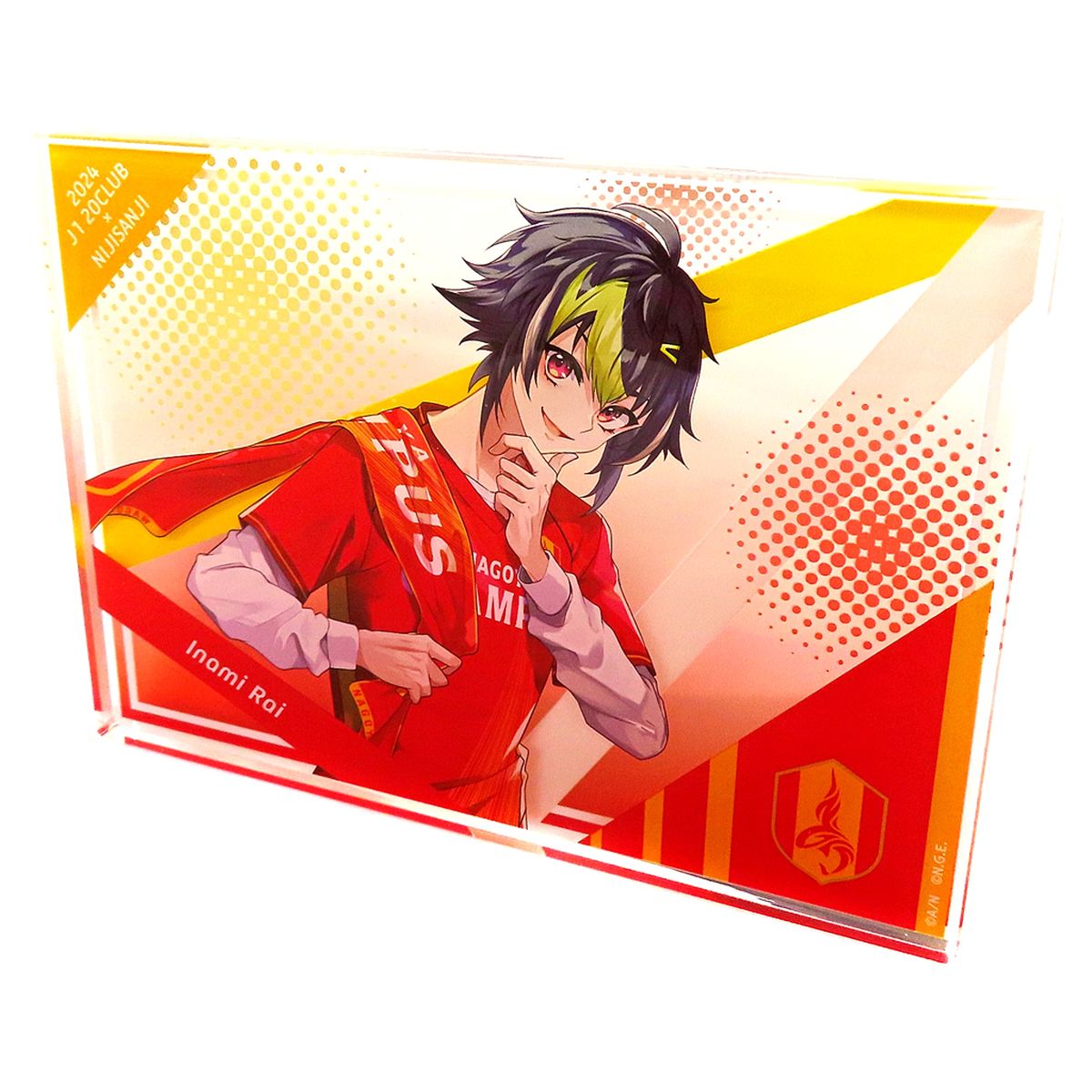 Inami Rai Nagoya Grampus Acrylic Block Rakuten Collection 2024 J1 20 Clubs x Virtual YouTuber Nijisanji Pattern B Prize A-6 [USED]