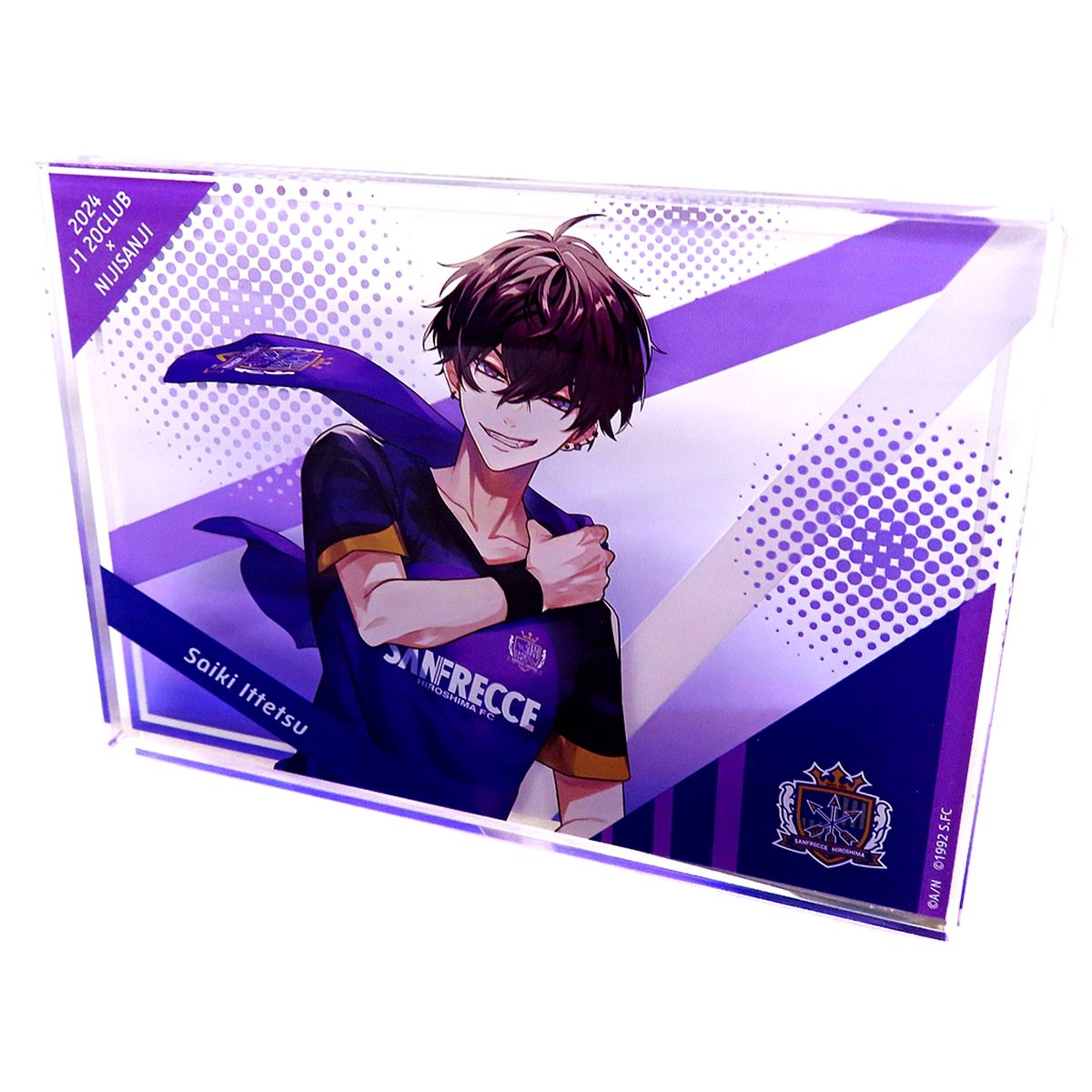 Saiki Ittetsu Sanfrecce Hiroshima Acrylic Block Rakuten Collection 2024 J1 20 Clubs x Virtual YouTuber Nijisanji Pattern B Prize A-9 [USED]
