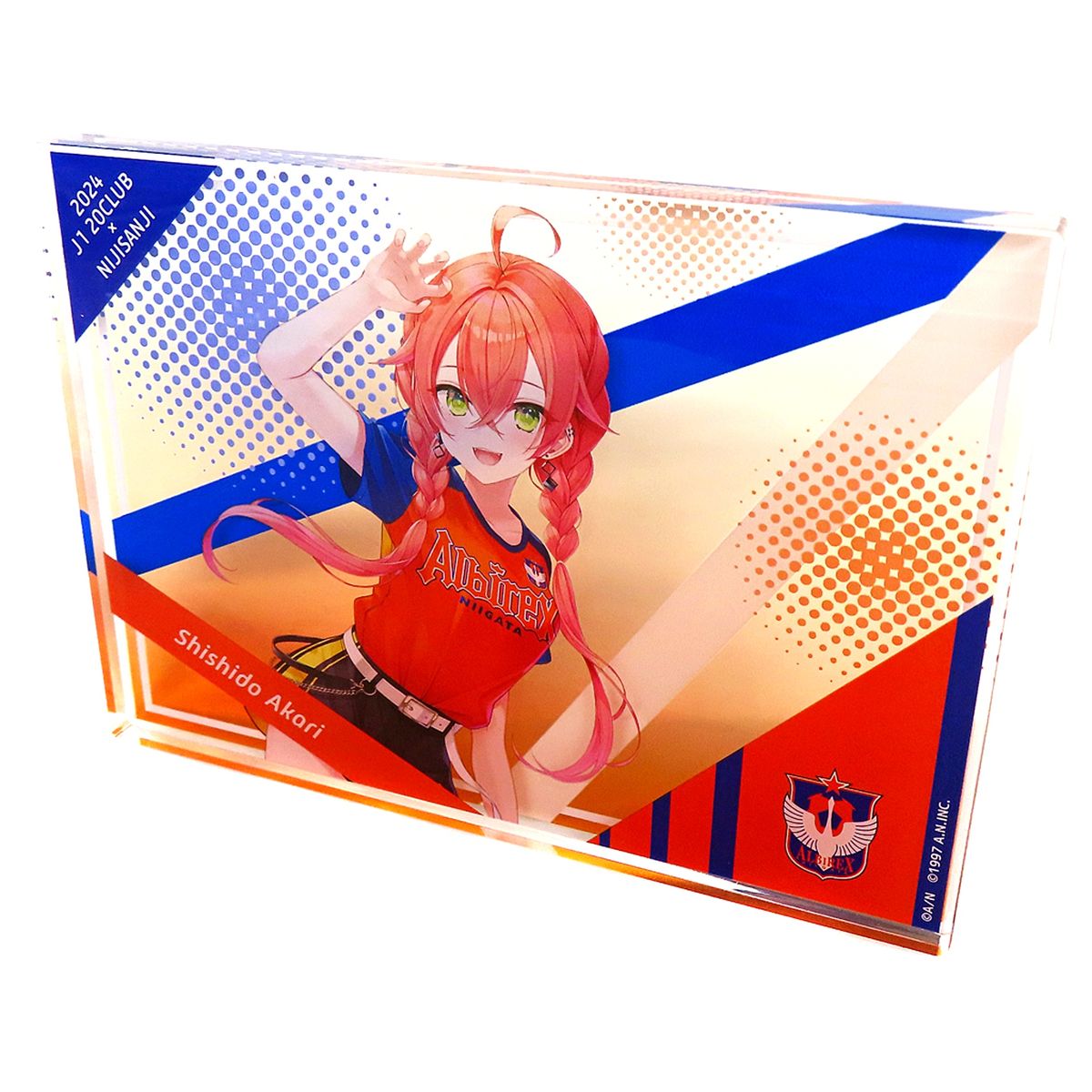 Shishido Akari Albirex Niigata Acrylic Block Rakuten Collection 2024 J1 20 Clubs x Virtual YouTuber Nijisanji Pattern C Prize A-13 [USED]