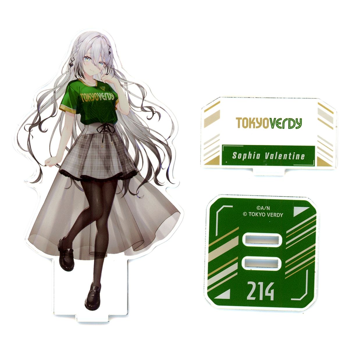 Sophia Valentine Tokyo Verdy Acrylic Stand Rakuten Collection 2024 J1 20 Clubs x Virtual YouTuber Nijisanji Pattern C Prize B-14 [USED]