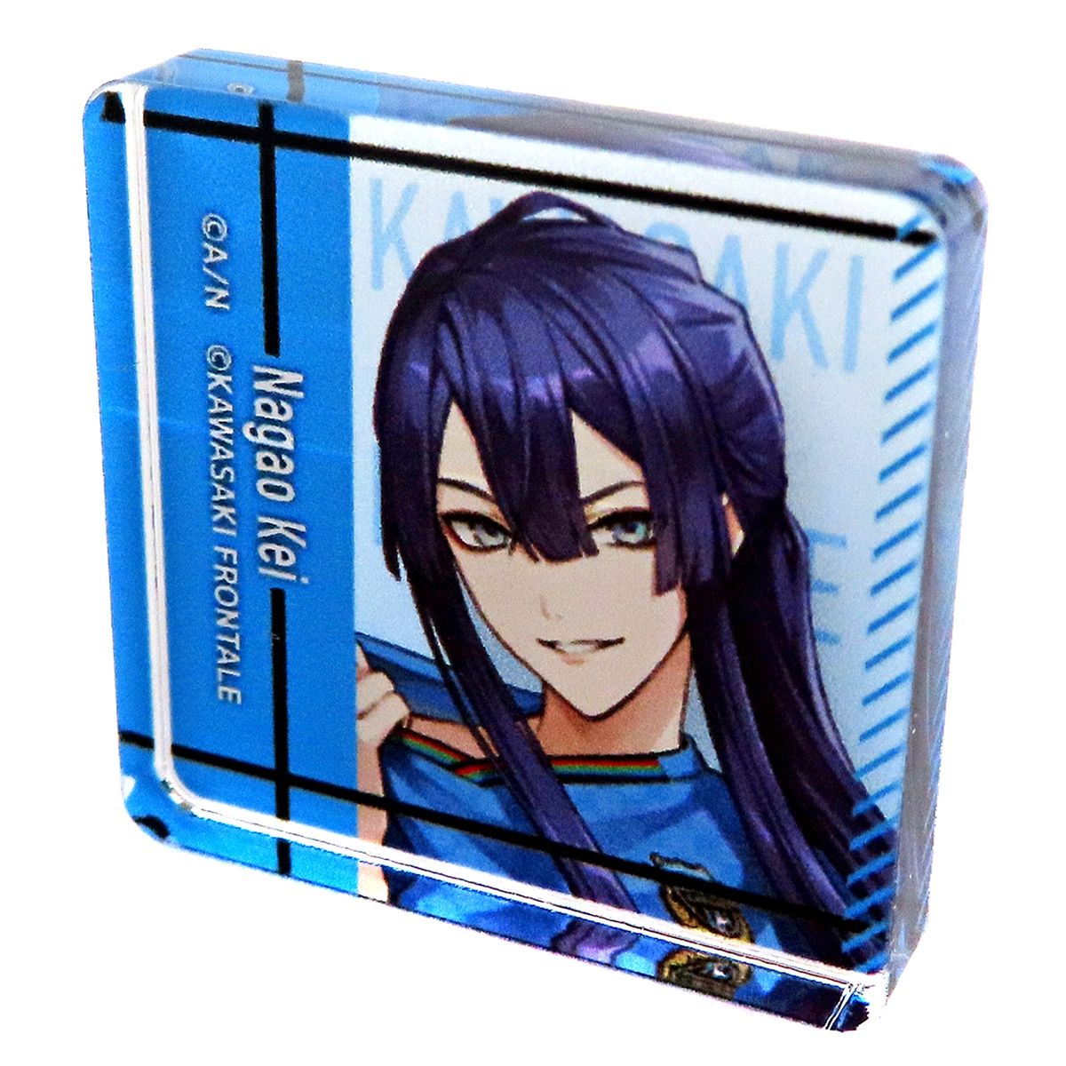 Nagao Kei Virtual YouTuber Nijisanji x Kawasaki Frontale 2024 J1 20 Clubs Mini Acrylic Block [USED]