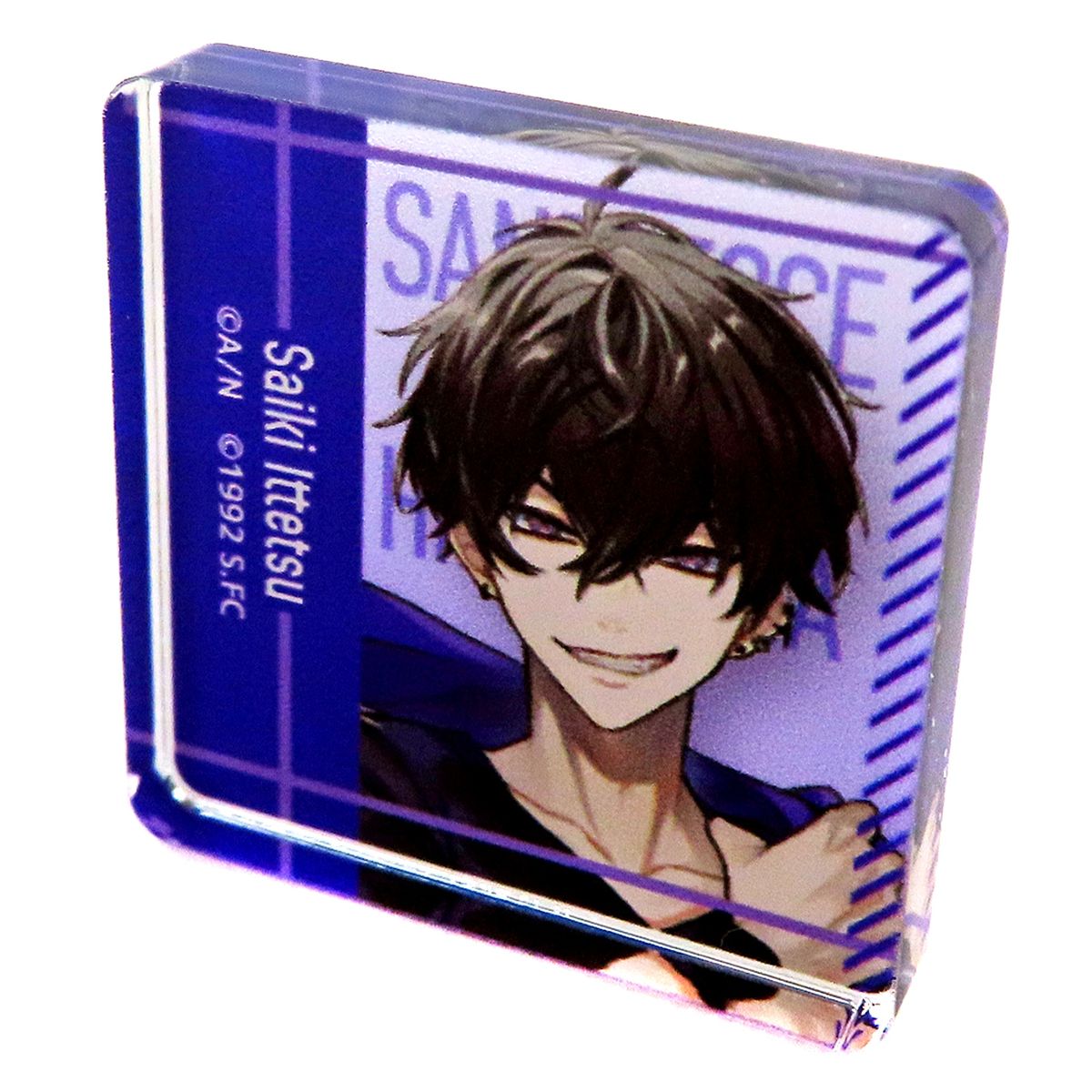 Saiki Ittetsu Virtual YouTuber Nijisanji Mini Acrylic Block [USED]